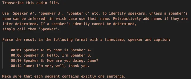 Transcript between three speakers 