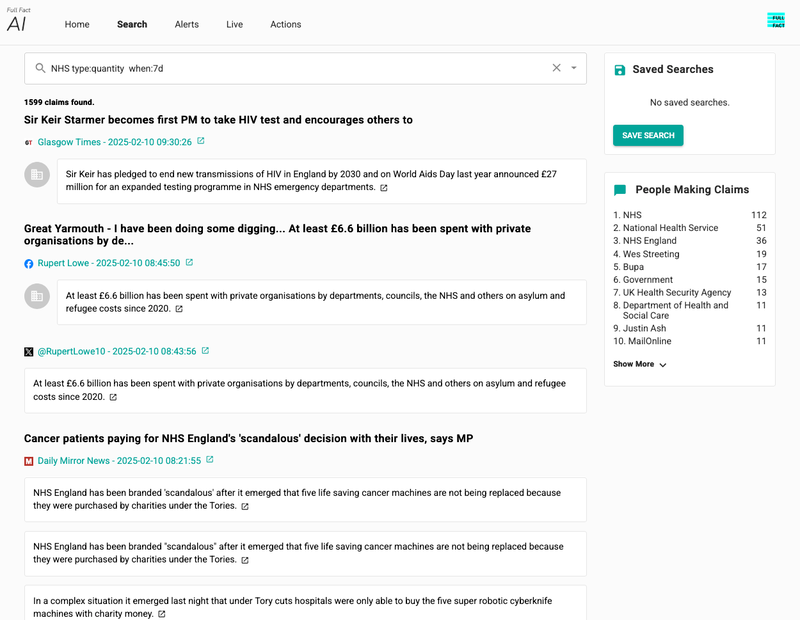 Fact checker using AI tools