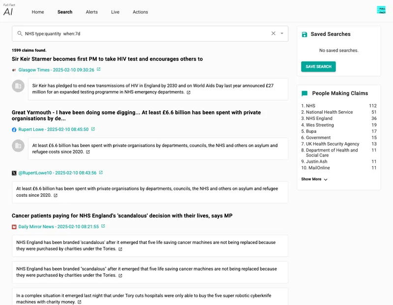 Fact checker using AI tools